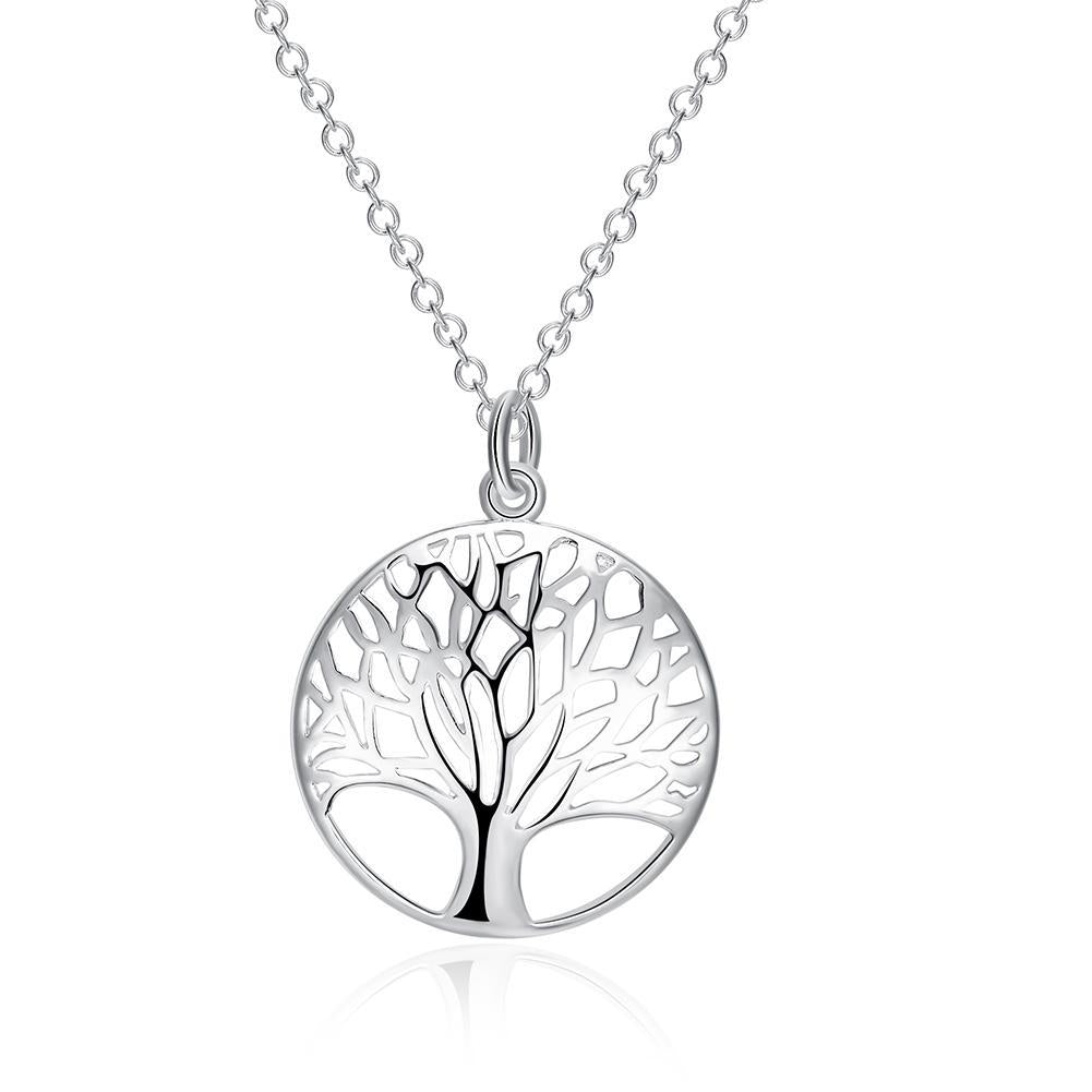 Tree of Life Necklace in White Gold