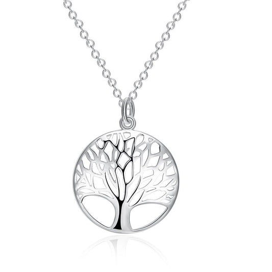 Tree of Life Necklace in White Gold