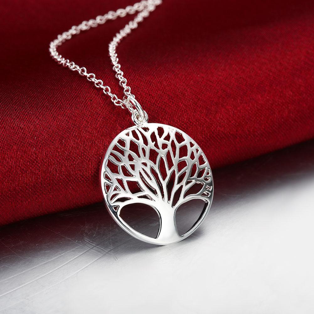 Tree of Life Necklace in White Gold