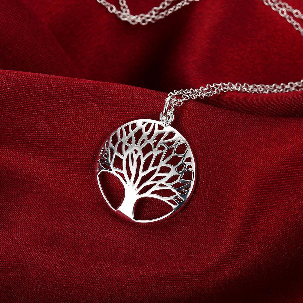 Tree of Life Necklace in White Gold