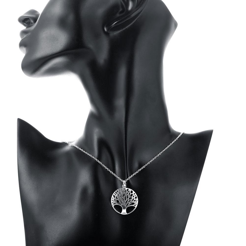 Tree of Life Necklace in White Gold