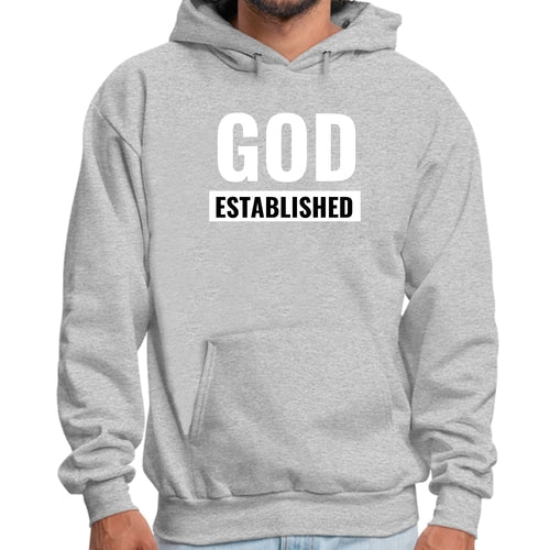 "God Established", White And Black Illustration Graphic Hoodie