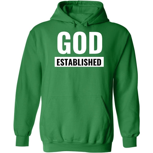 "God Established", White And Black Illustration Graphic Hoodie