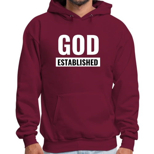 "God Established", White And Black Illustration Graphic Hoodie