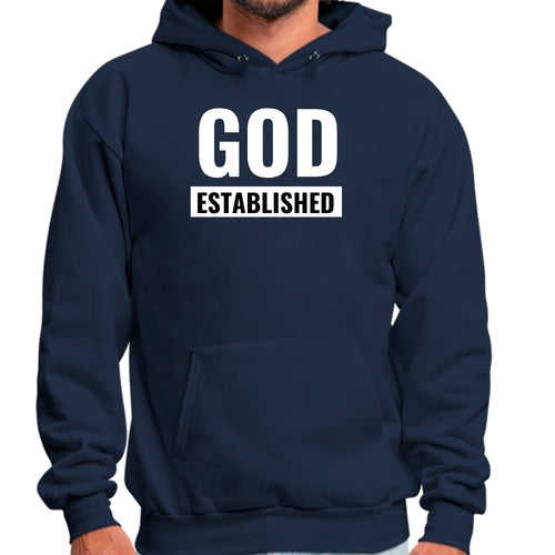 "God Established", White And Black Illustration Graphic Hoodie