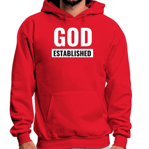 "God Established", White And Black Illustration Graphic Hoodie