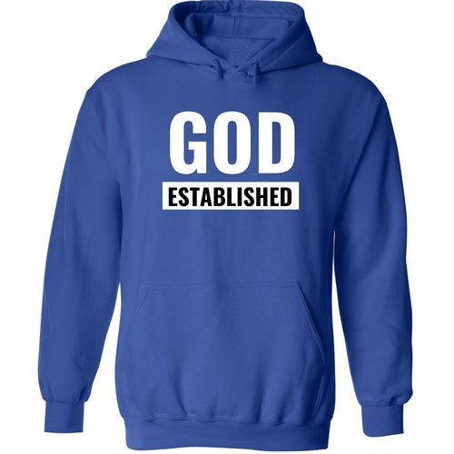 "God Established", White And Black Illustration Graphic Hoodie