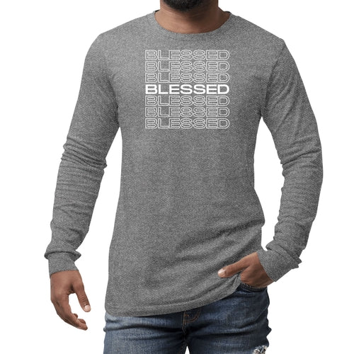 Stacked "Blessed",Graphic Long Sleeve T-shirt Men/women.