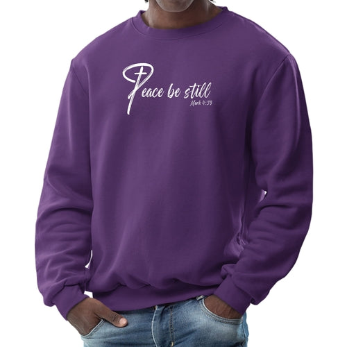 Mens Long Sleeve Graphic, "PEACE,BE STILL",  Sweatshirt.