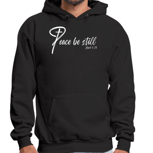 Peace Be Still Mark 4:39 Inspirational Art Illustration Graphic Hoodie