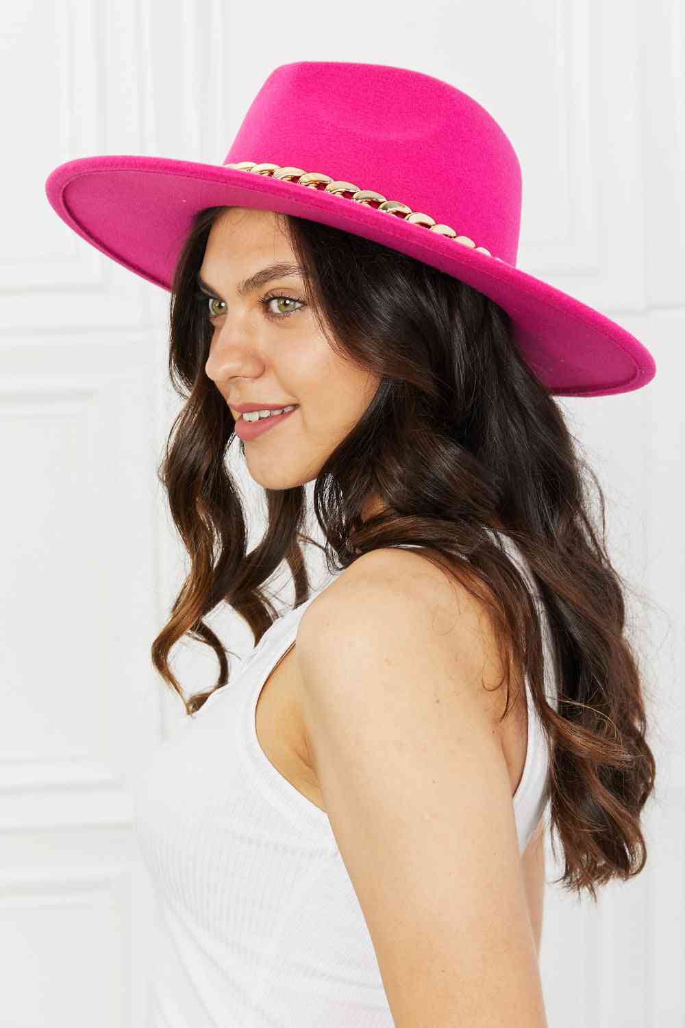 Stand out in Style with the Fame Keep Your Promise Fedora Hat in Pink