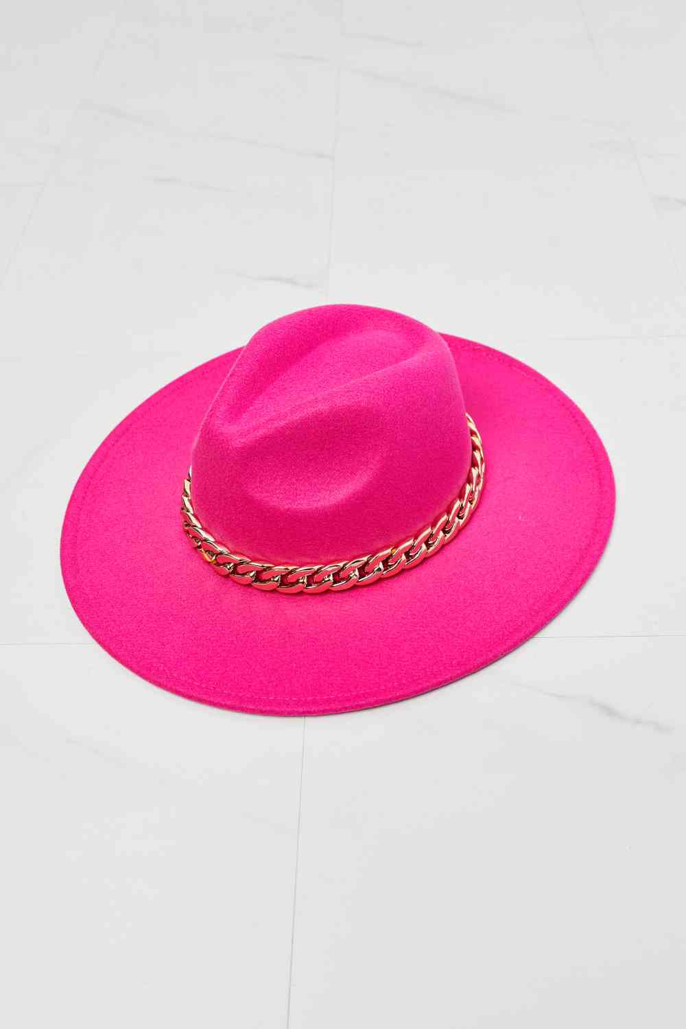 Stand out in Style with the Fame Keep Your Promise Fedora Hat in Pink