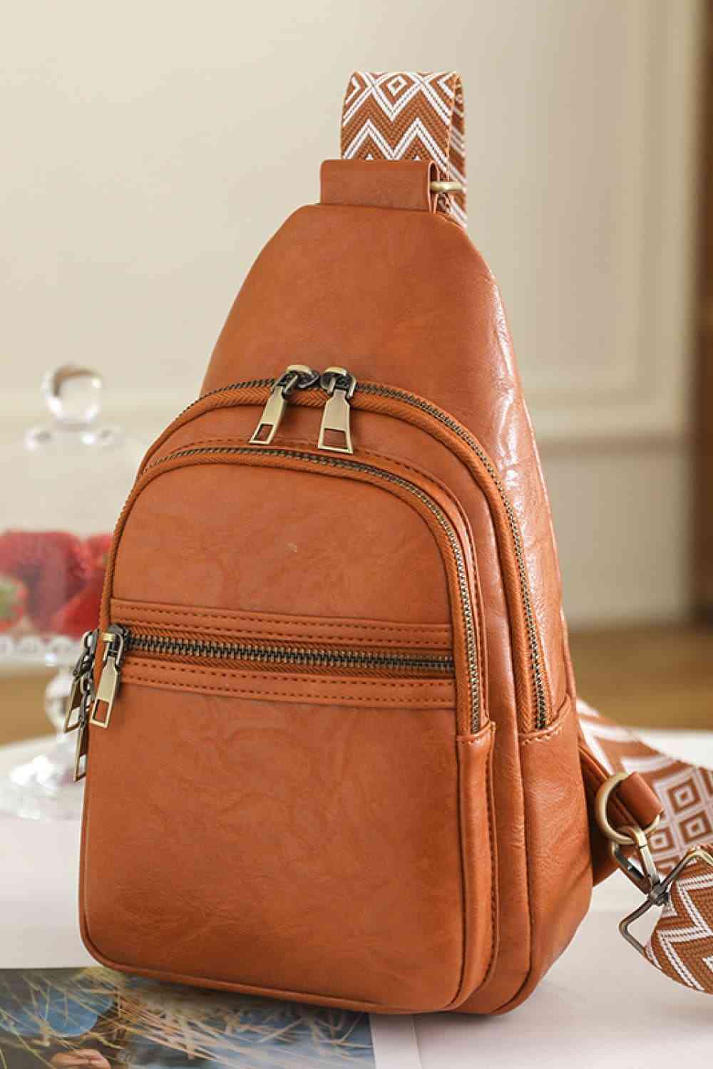 Adored It's Your Time PU Leather Sling Bag - Embrace Style and Convenience