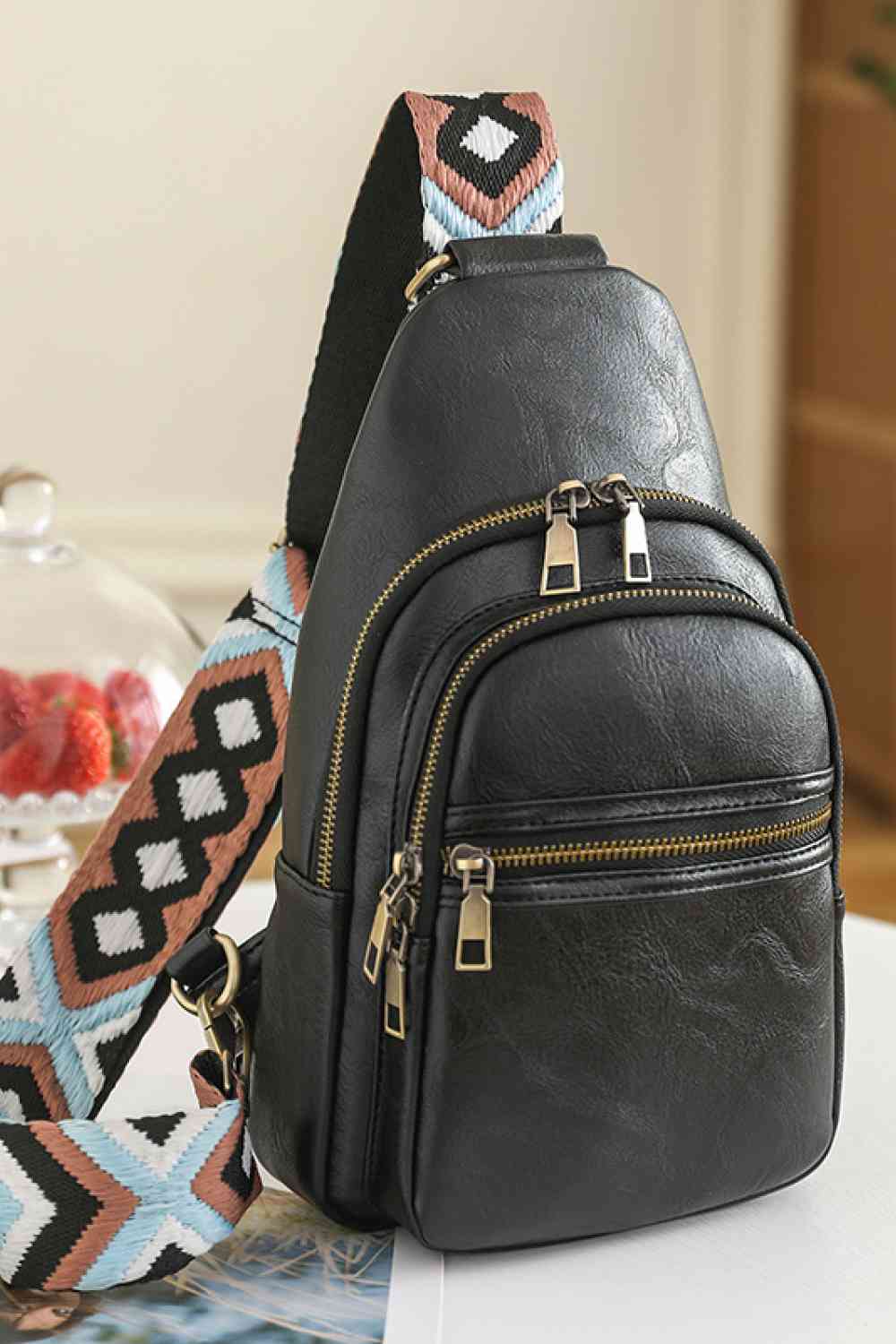 Adored It's Your Time PU Leather Sling Bag - Embrace Style and Convenience