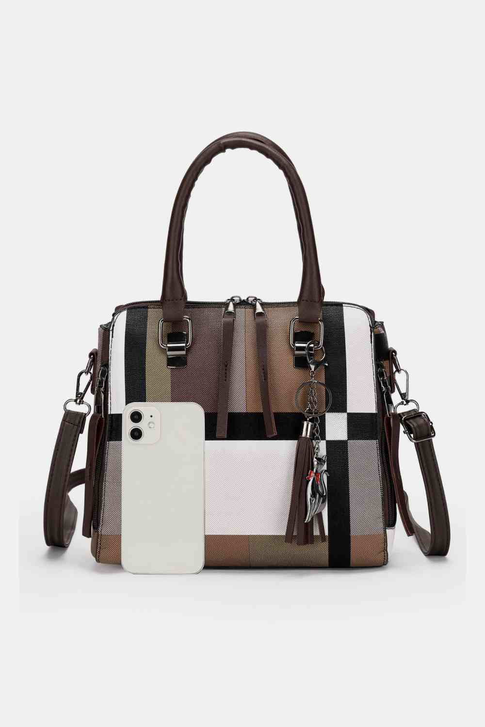 Elevate Your Style Game with our 4-Piece Color Block PU Leather Bag Set