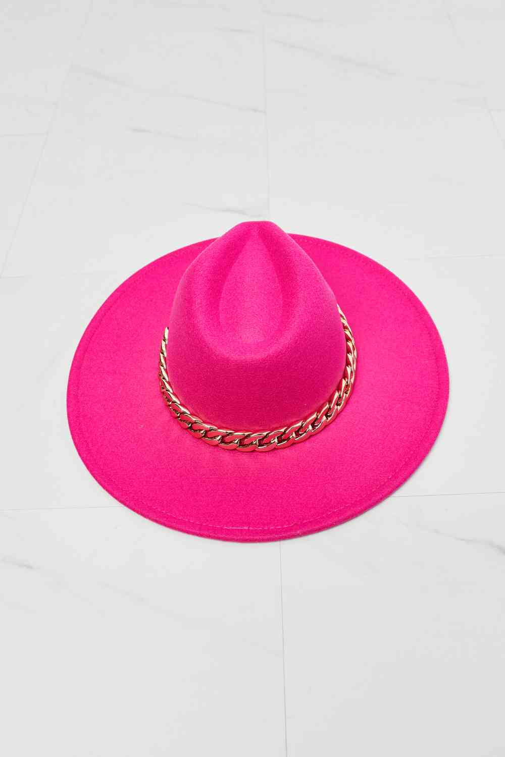 Stand out in Style with the Fame Keep Your Promise Fedora Hat in Pink