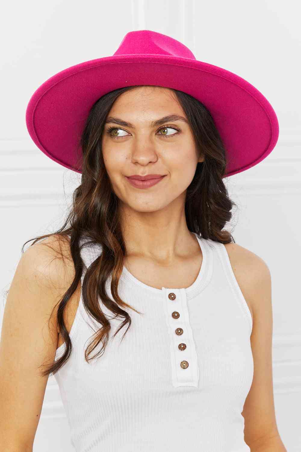 Stand out in Style with the Fame Keep Your Promise Fedora Hat in Pink