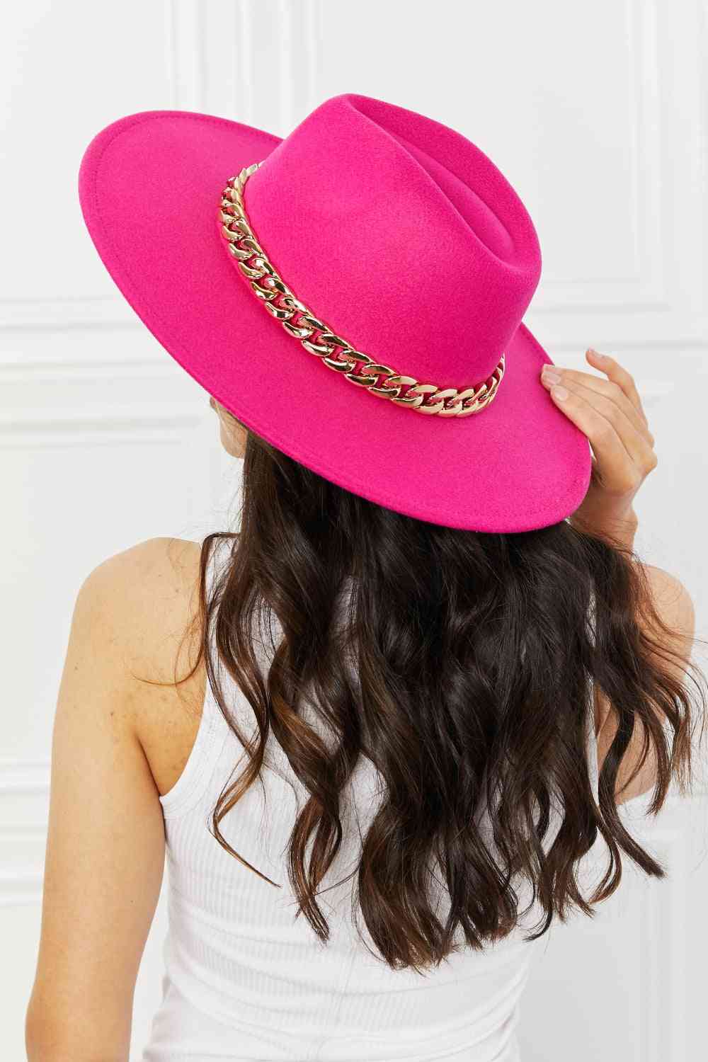 Stand out in Style with the Fame Keep Your Promise Fedora Hat in Pink