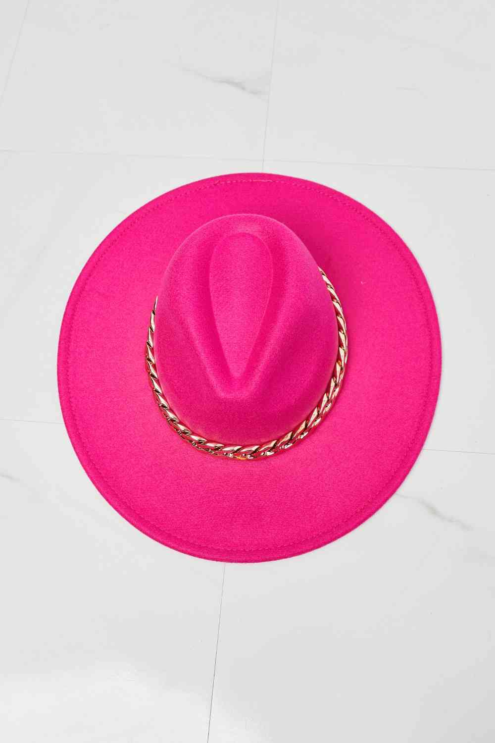 Stand out in Style with the Fame Keep Your Promise Fedora Hat in Pink